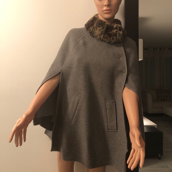 Beautiful Laundry By Design Gray Poncho Size Small - Picture 5 of 7